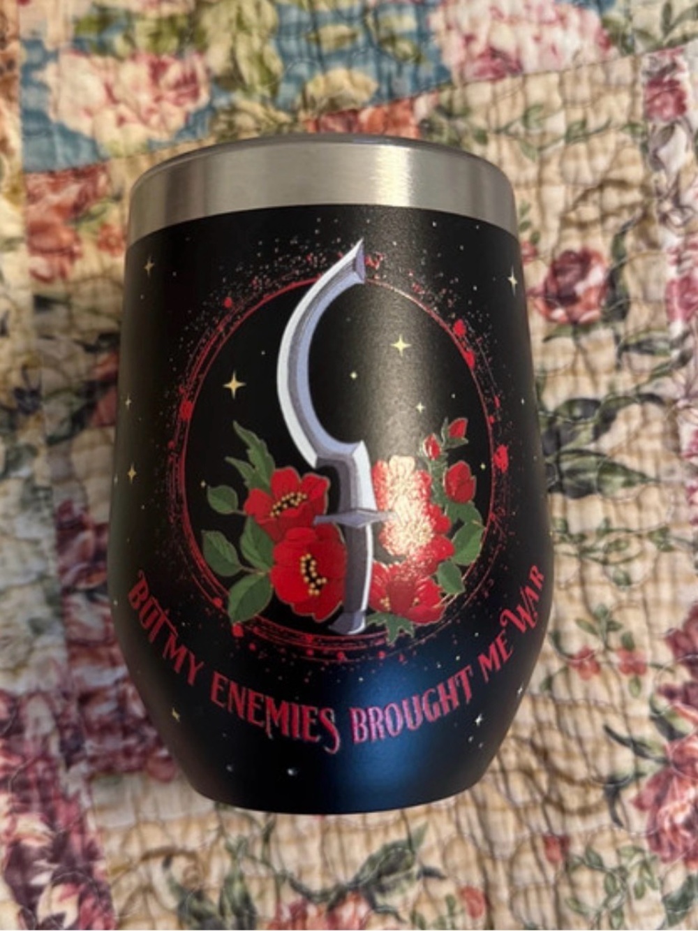 Red Rising book themed tumbler